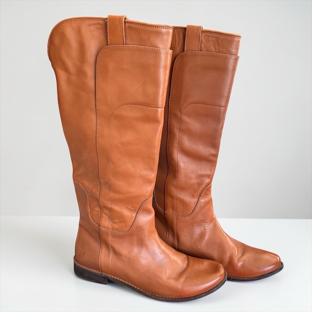 Frye Paige Tall Riding Boots - Cognac